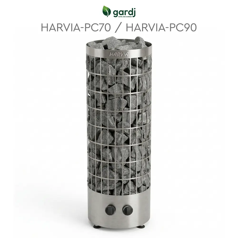 Harvia Cilindro PC70 električni grelnik za savno za postavitev na tla (6,8 kW) — vrhunska zasnova in izjemna količina pare