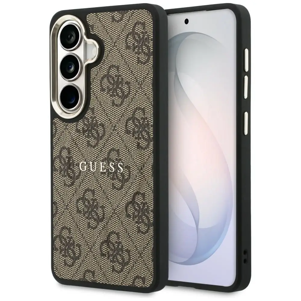 GUESS etui za SAMSUNG S26 Plus GUHMS26MP4MSEGCW (4G Embossed Ring MagSafe) rjavo