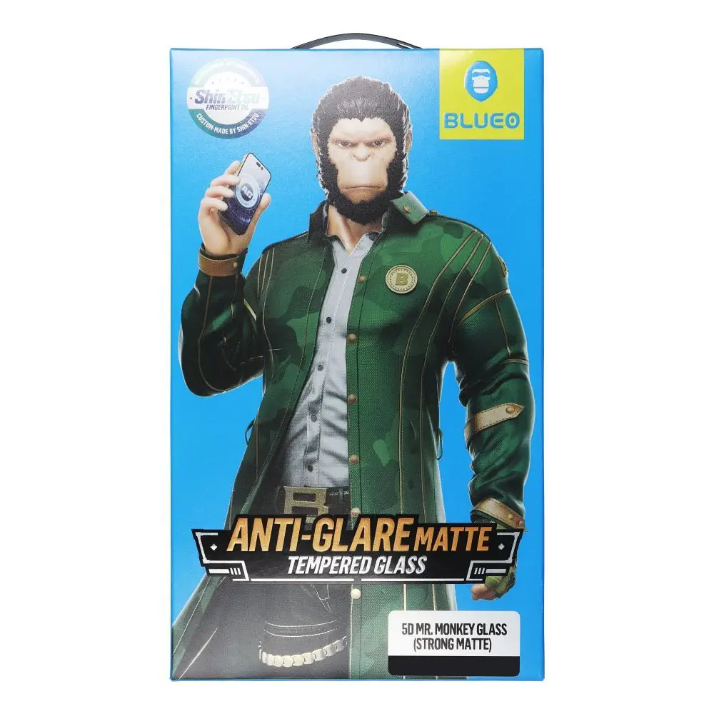 5D kaljeno steklo Mr. Monkey Glass – Apple iPhone X/XS/11 Pro, črno (Anti-Glare Strong Matte)