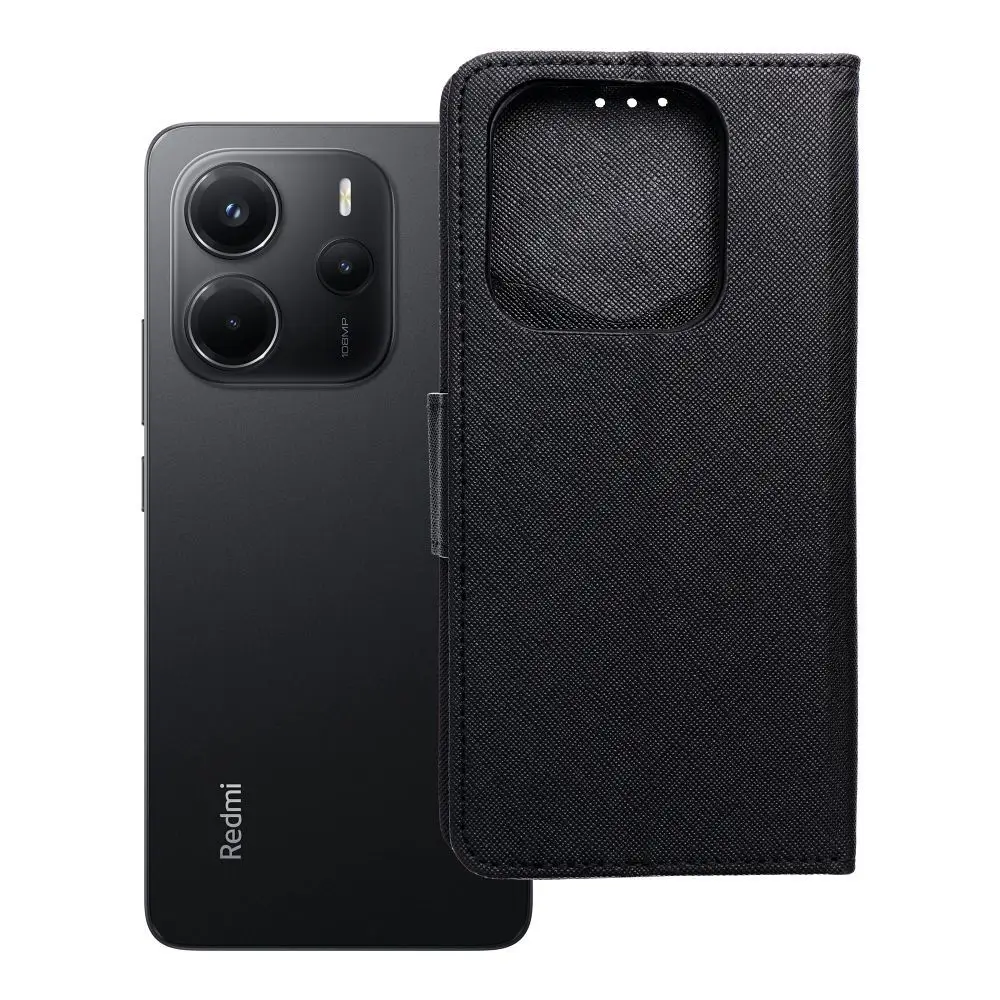 Torba za XIAOMI Redmi Note 14 4G Fancy Book, črna