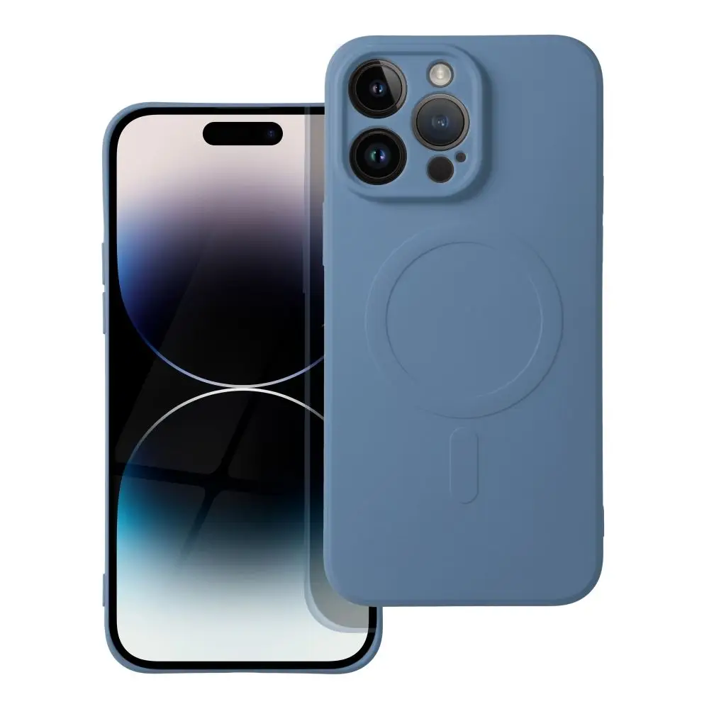 SILICONE MAG COVER ovitek, združljiv z MagSafe, za iPhone 14 Pro Max, modre barve