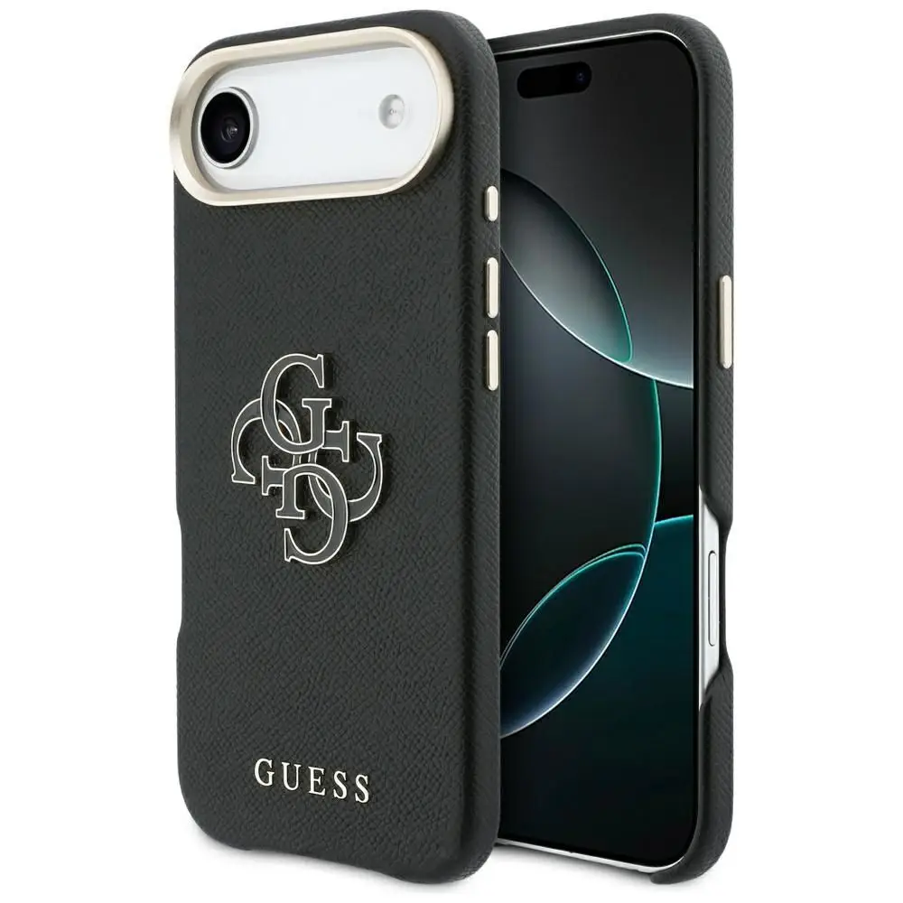 GUESS etui za iPhone 17 Air GUHCP17M5PS4RGGK (PU FW Resin Logo) črno