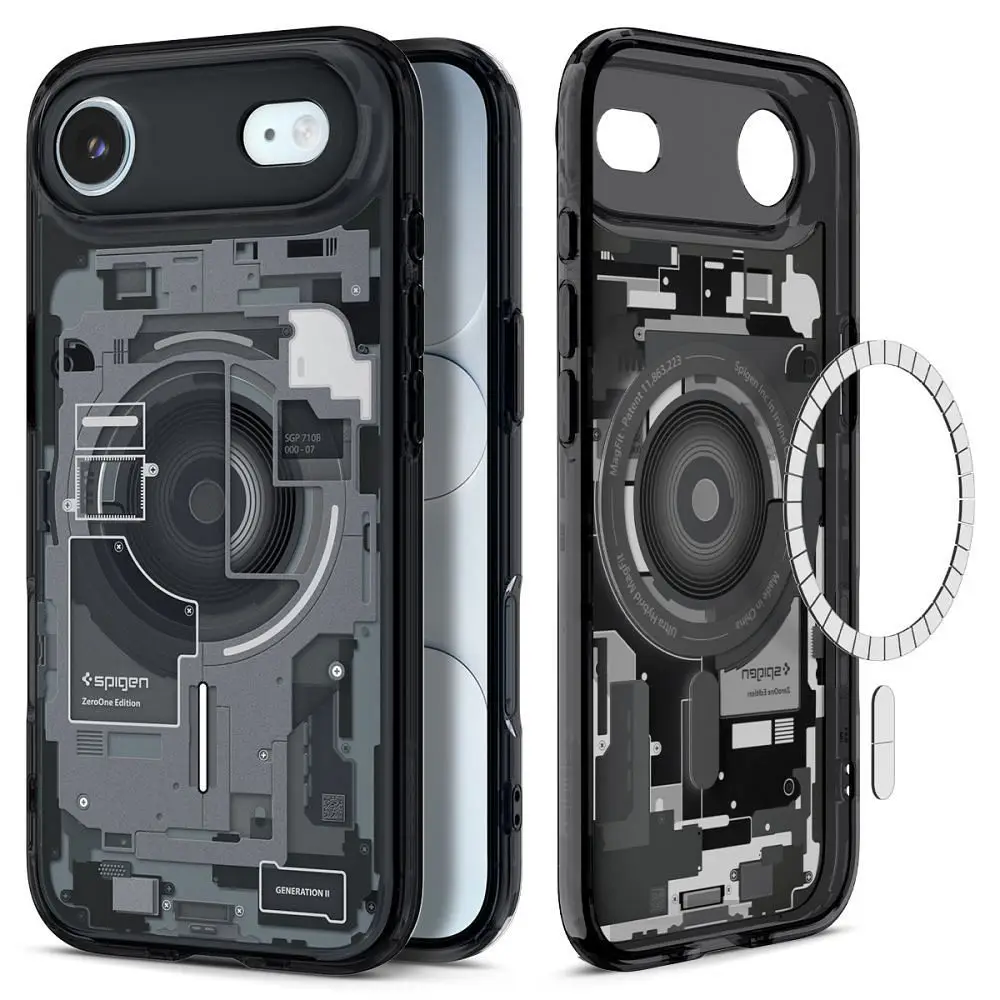 SPIGEN ovitek ULTRA HYBRID MAG MAGSAFE za iPhone 17 Air Zero One, črn