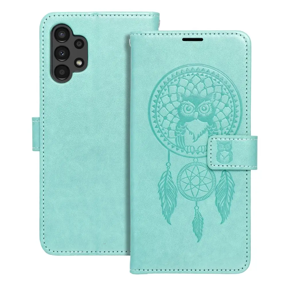 Torba MEZZO Book za SAMSUNG A13 4G, motiv lovilca sanj, zelena