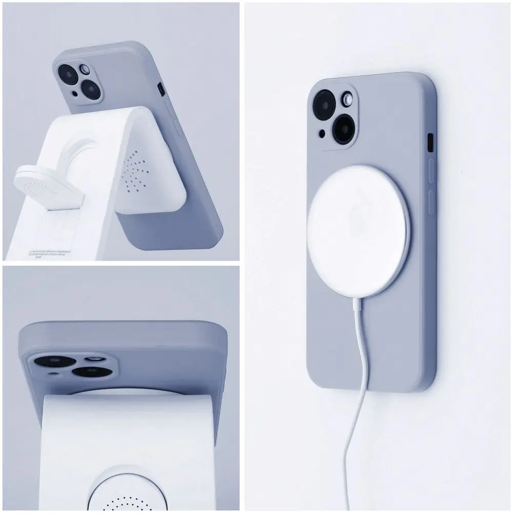 SILICONE MAG COVER ovitek, združljiv z MagSafe, za SAMSUNG A37, svetlo modra barva