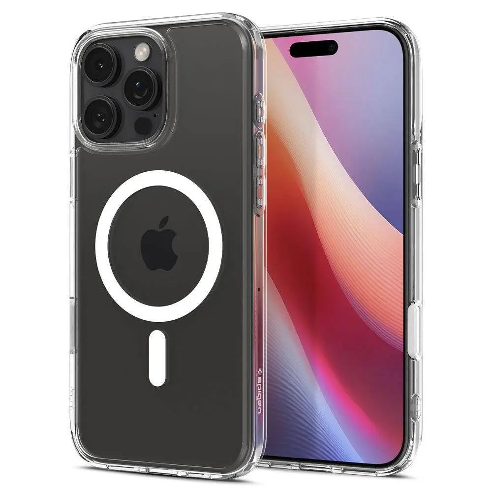 SPIGEN ovitek ULTRA HYBRID „T“ MAG, združljiv z MagSafe, za iPhone 16 Pro, bel