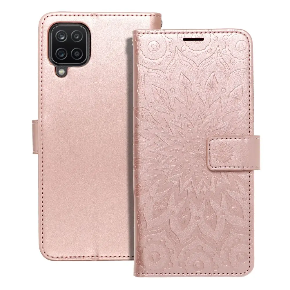 Torbica MEZZO Book za SAMSUNG A12 / M12, mandala, zlato-roza