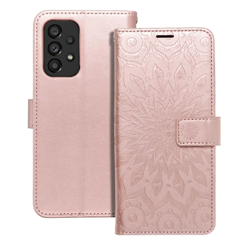 Torba MEZZO Book za SAMSUNG A53 5G, mandala, zlato-roza