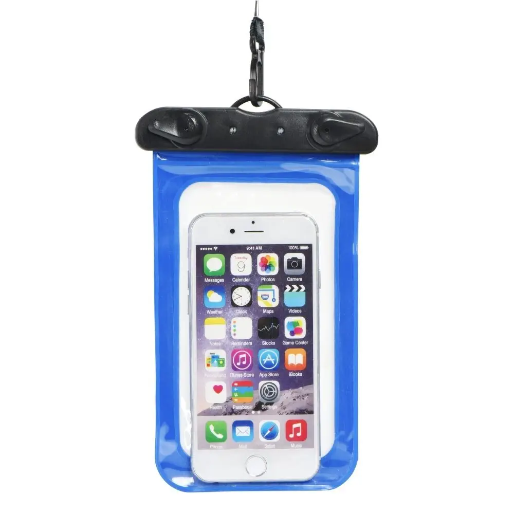 Univerzalno vodoodporno etui za telefon s plastičnim zapiranjem, modro