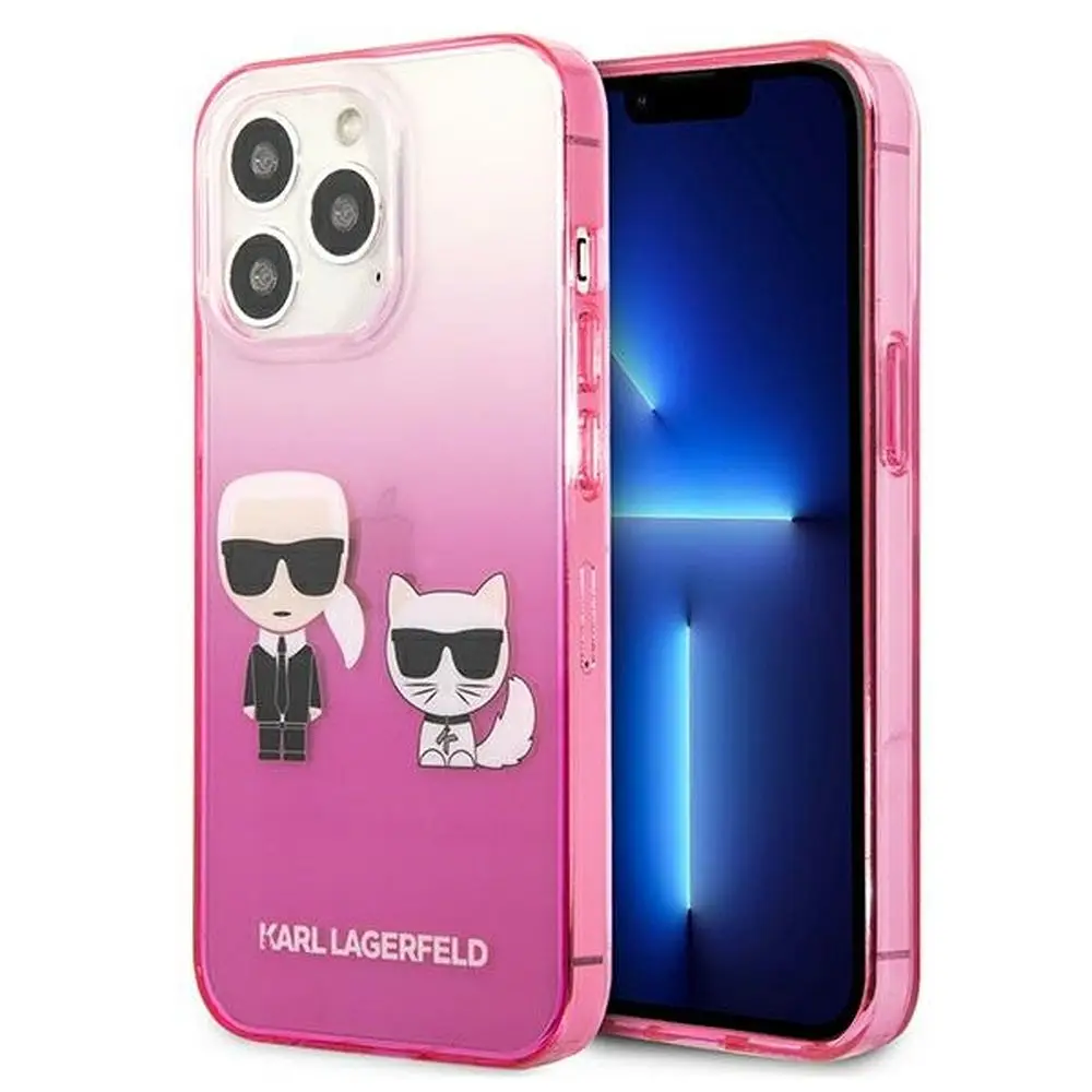 KARL LAGERFELD ovitek za IPHONE 13 Pro KLHCP13LTGKCP (K Choupette Centered) roza