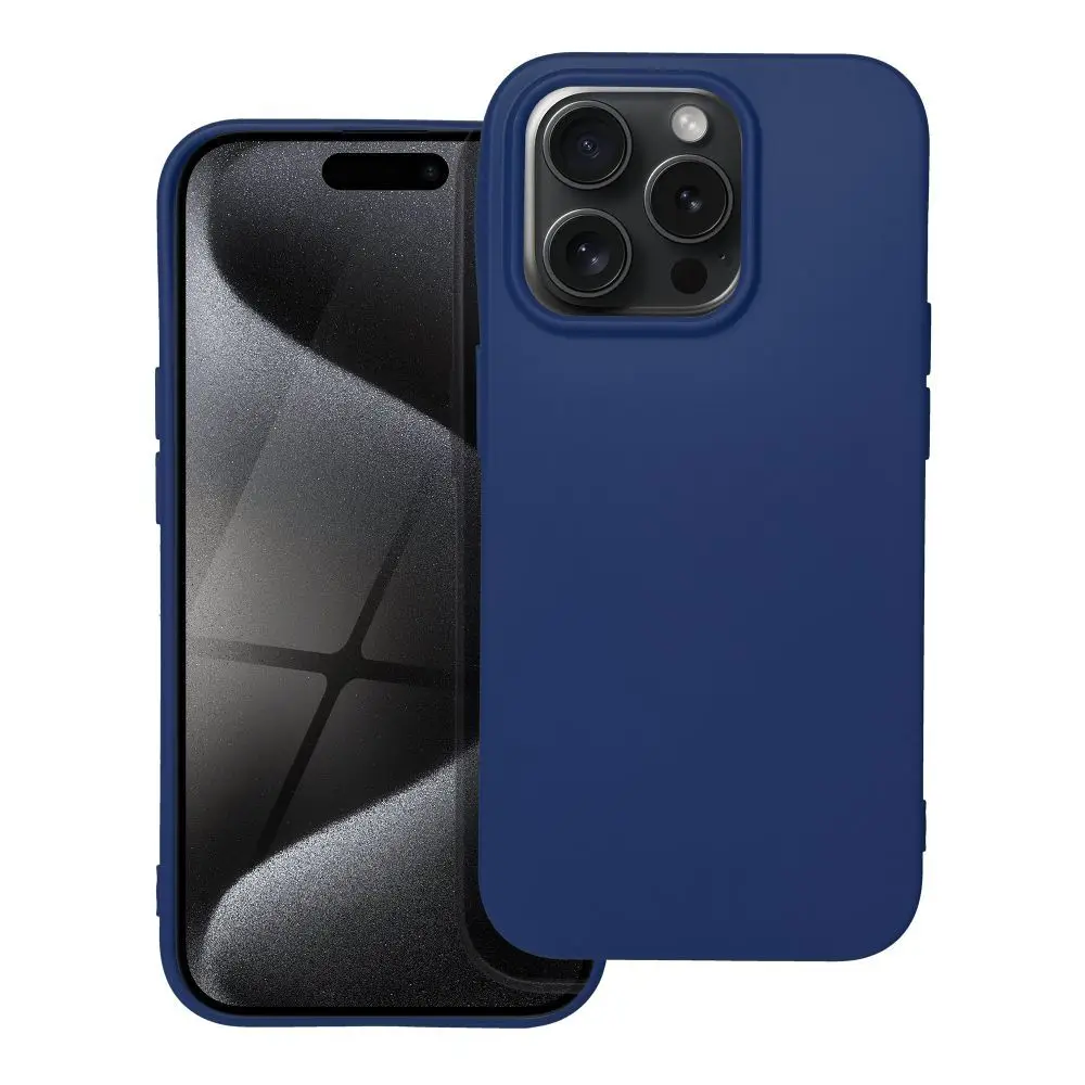 Mehka torbica za iPhone 15 Pro, temno modra