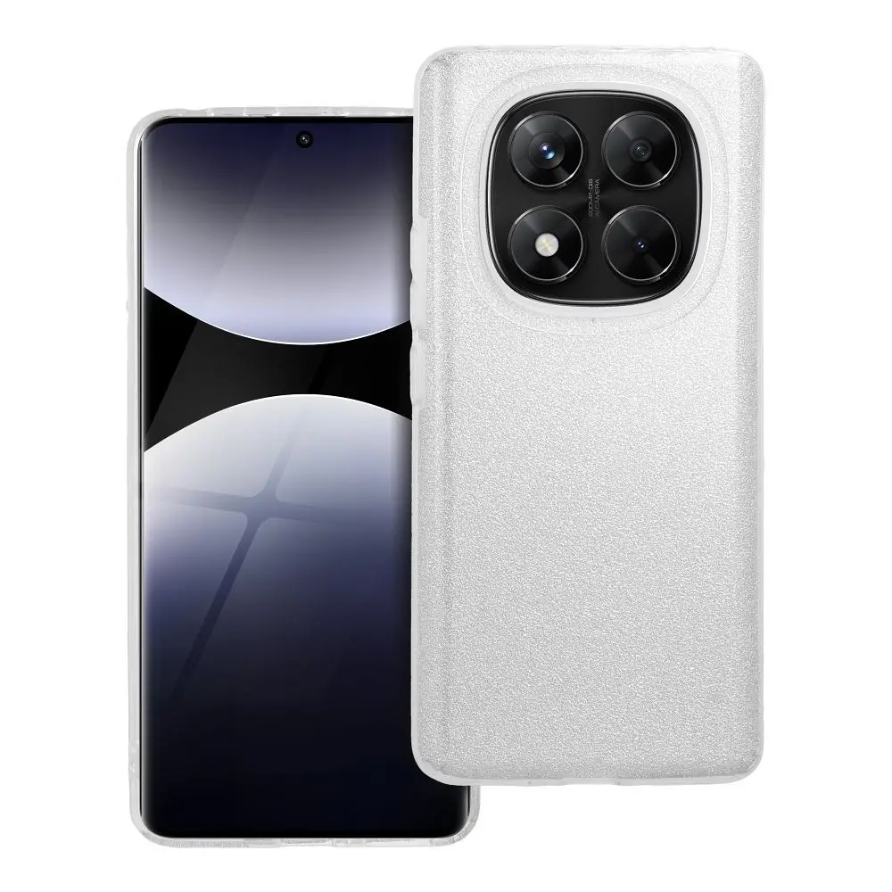 Ohišje za Xiaomi Redmi NOTE 14 PRO 4G, srebrno s sijajem