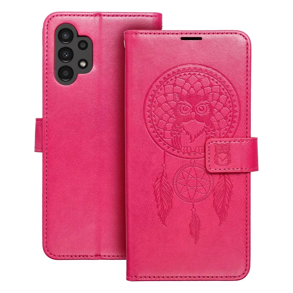 Torba MEZZO Book za SAMSUNG A13 4G, motiv lovilca sanj, magenta