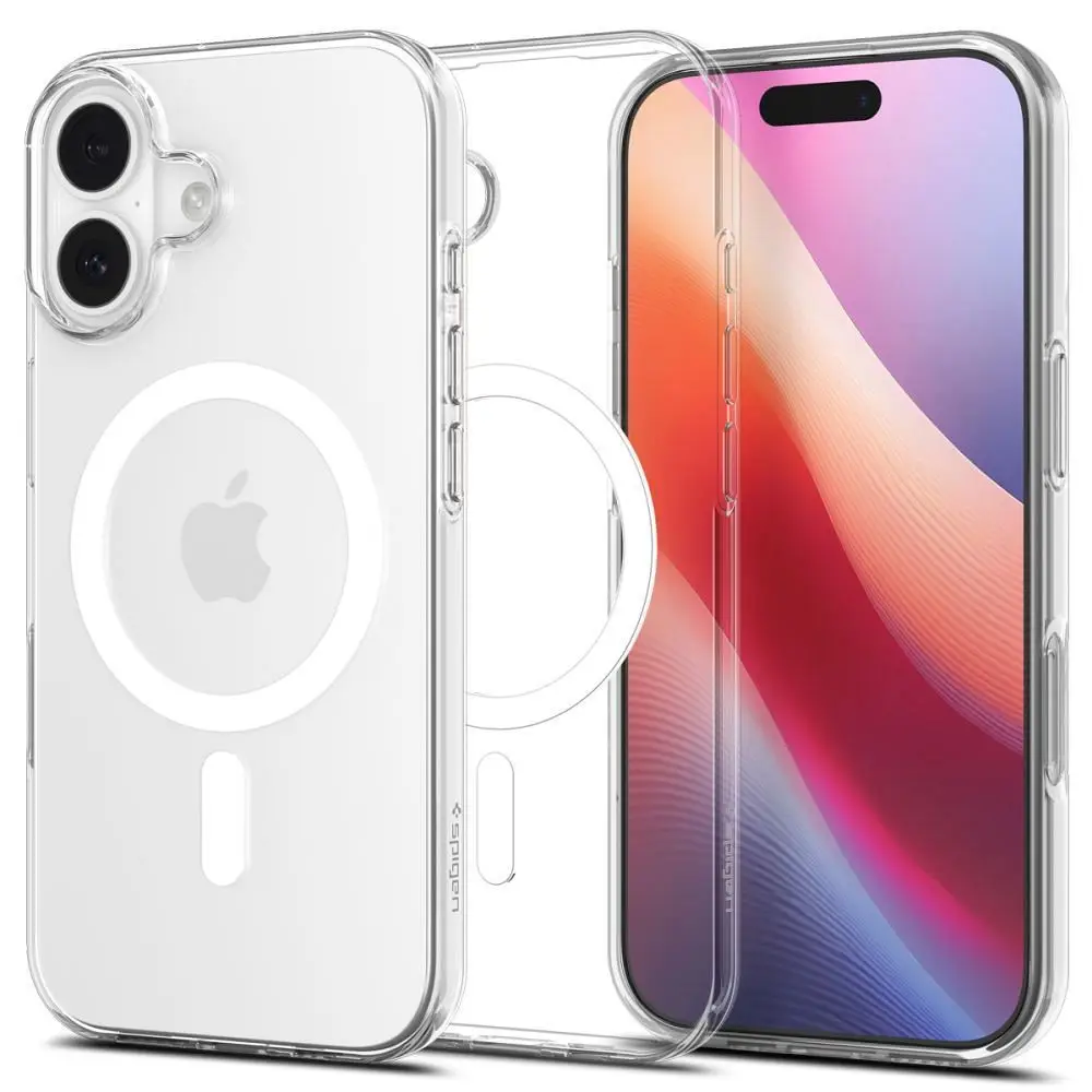 SPIGEN ovitek LIQUID CRYSTAL MAG MAGSAFE za iPhone 17, prosojen/bel