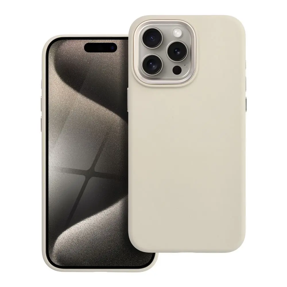 Ohišje za iPhone 15 PRO MAX Forcell F-Protect Frame Premium, združljivo z MagSafe, barva antique white 0INT