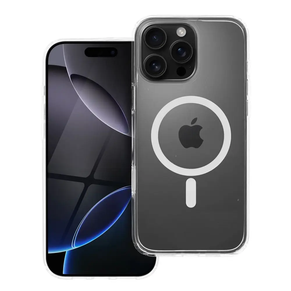 Ohišje za iPhone 16 PRO MAX Forcell F-Protect Clear Hybrid Premium, združljivo z MagSafe, prozorno 0INT