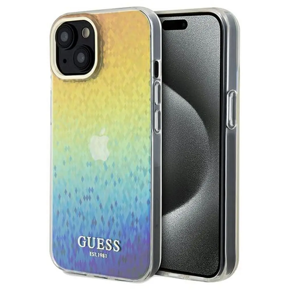 GUESS etui za iPhone 14 GUHCP14SHDECMI (IML Faceted Mirror / disco iridescent) večbarvno