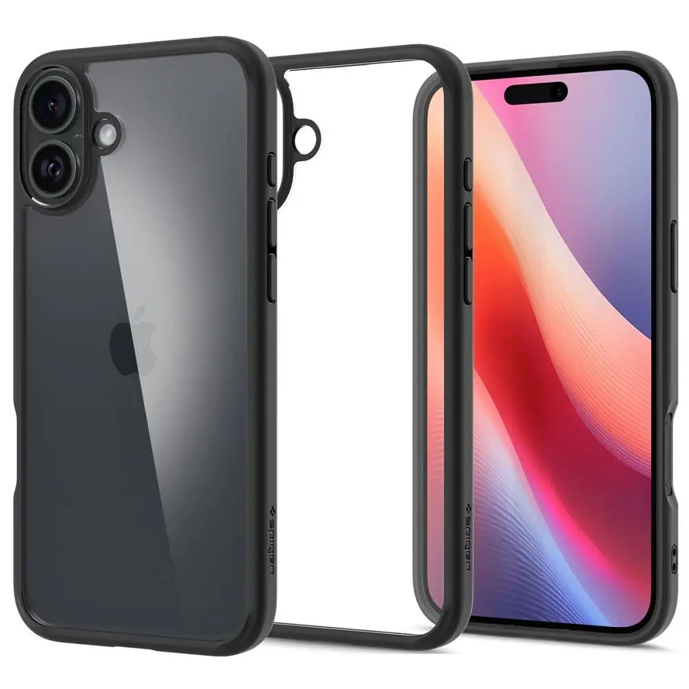 SPIGEN ovitek ULTRA HYBRID za IPHONE 16 v mat črni barvi