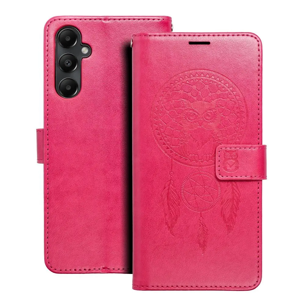 Torbica MEZZO Book za SAMSUNG A05s z motivom lovilca sanj v barvi magenta