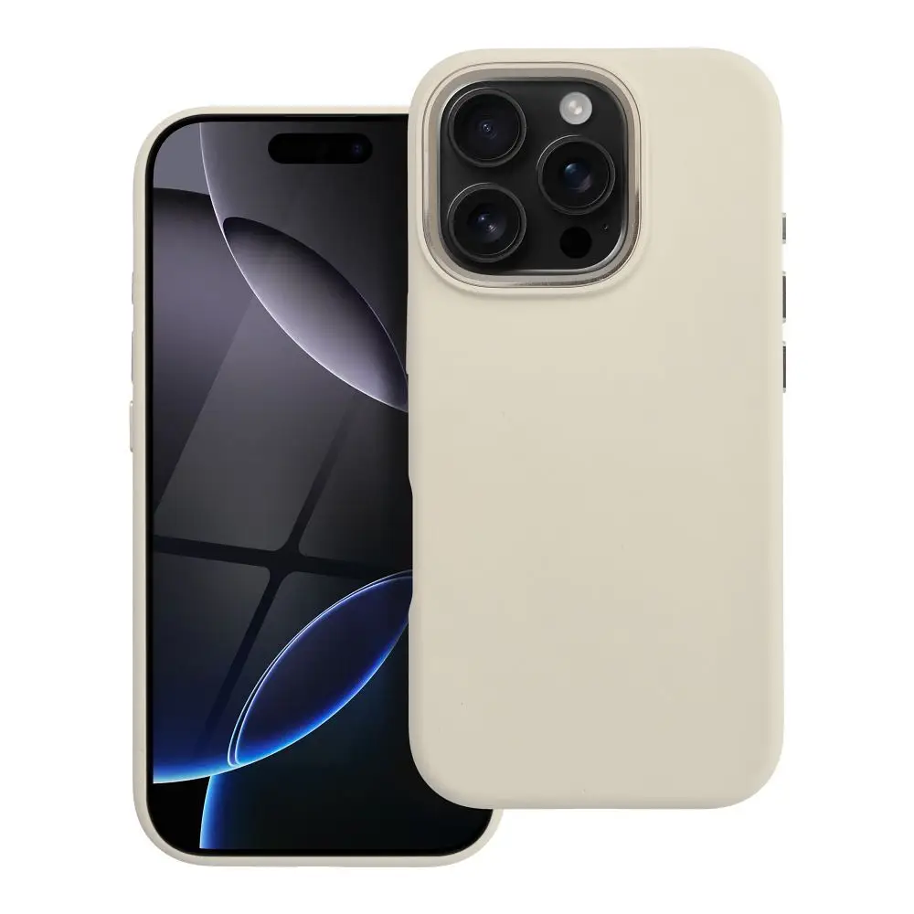 Ohišje za iPhone 16 PRO Forcell F-Protect Frame Premium, združljivo z MagSafe, barva antique white 0INT