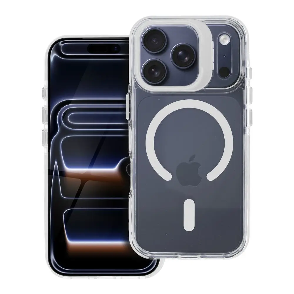 Ohišje za iPhone 14 Lens Mag Cover, združljivo z MagSafe, belo