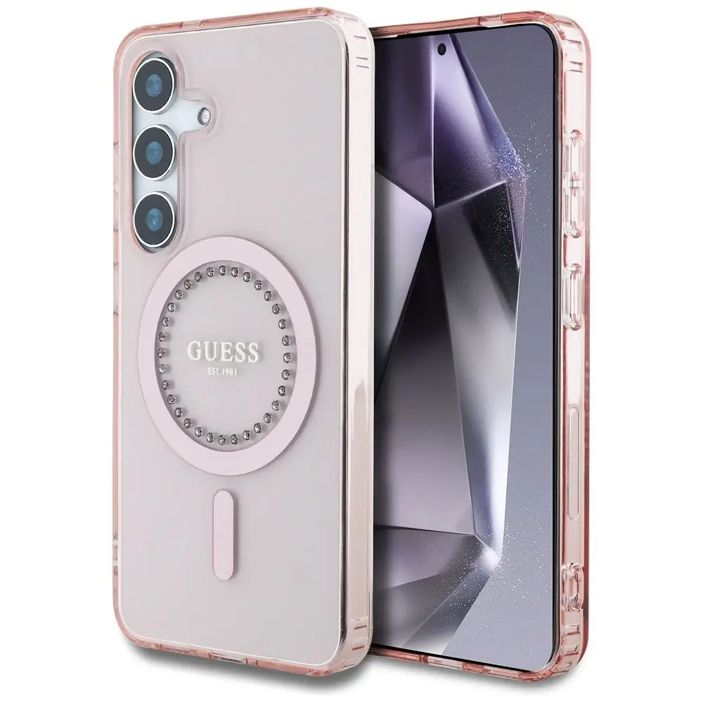 GUESS etui za SAMSUNG S25 GUHMS25SPFTDTEP (Magnetic IML Rhinestones) roza