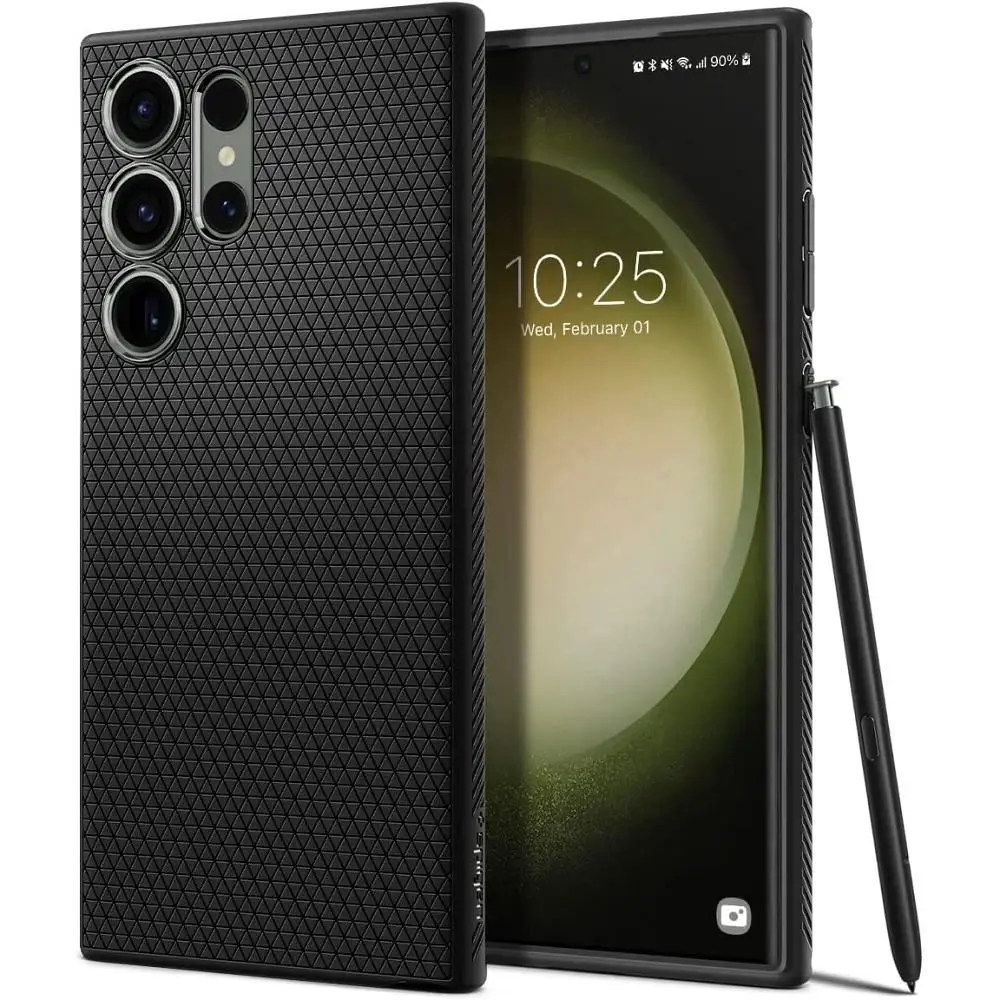 SPIGEN ovitek LIQUID AIR za SAMSUNG S23 Ultra, mat črna barva