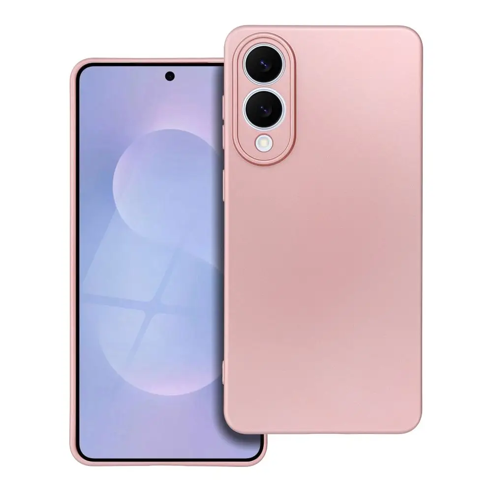 Etui za Samsung S25 EDGE v roza barvi z metalnim odtenkom